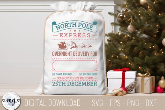 Christmas Santa Sack SVG Design