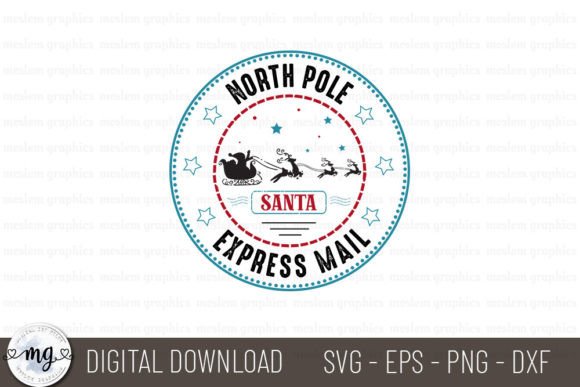 Christmas Stamps SVG - Express Mail