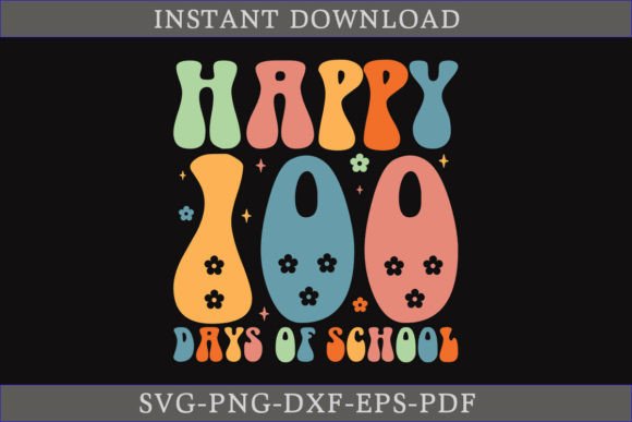 Happy 100 Days of School Retro Shirt SVG