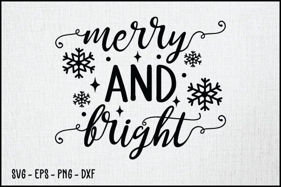 Merry and Bright, Christmas SVG: A Designer's Review