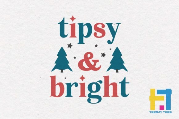 Tipsy and Bright Retro Christmas SVG